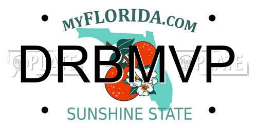 DRBMVP Florida License Plate