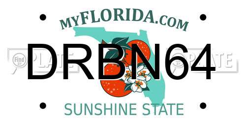 DRBN64 Florida License Plate