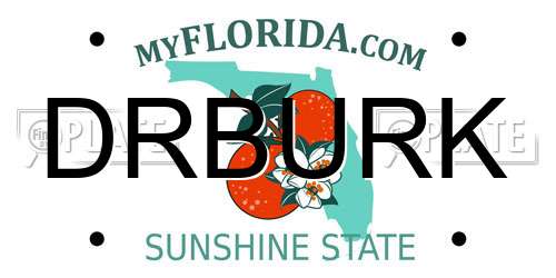 DRBURK Florida License Plate