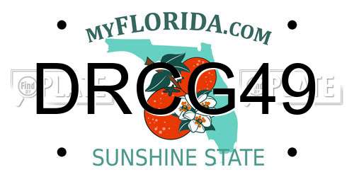 DRCG49 Florida License Plate