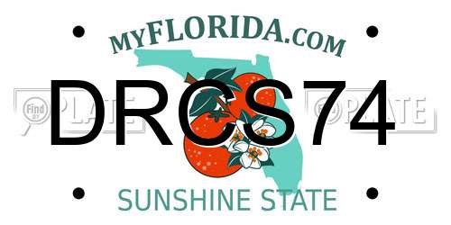 DRCS74 Florida License Plate