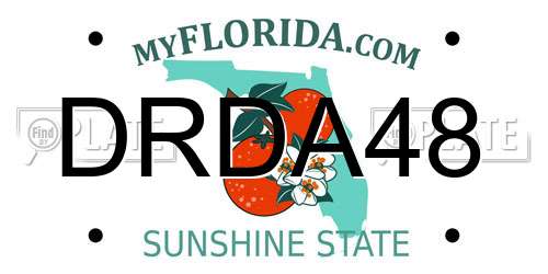 DRDA48 Florida License Plate