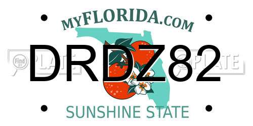 DRDZ82 Florida License Plate