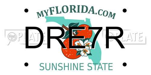 DRE7R Florida License Plate