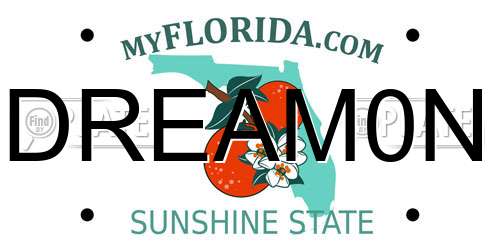 DREAM0N Florida License Plate