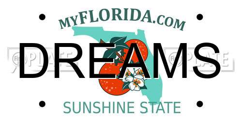 DREAMS Florida License Plate