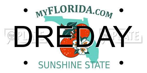 DREDAY Florida License Plate