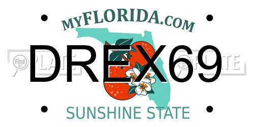 DREX69 Florida License Plate