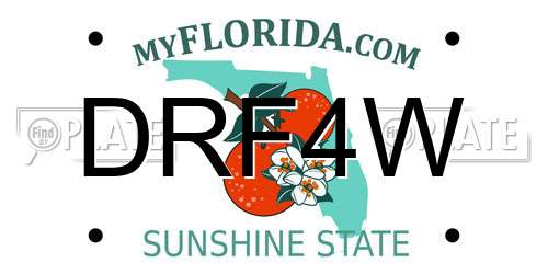 DRF4W Florida License Plate