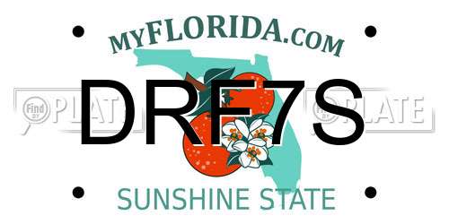 DRF7S Florida License Plate