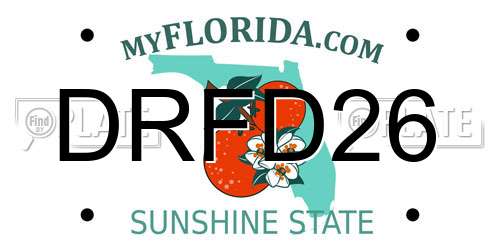 DRFD26 Florida License Plate