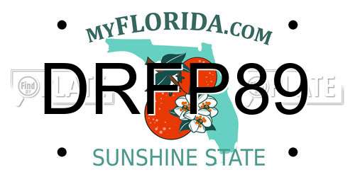 DRFP89 Florida License Plate