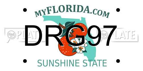 DRG97 Florida License Plate