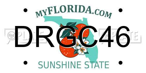 DRGC46 Florida License Plate