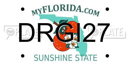 DRGI27 Florida License Plate