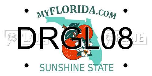 DRGL08 Florida License Plate