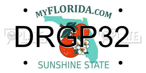 DRGP32 Florida License Plate