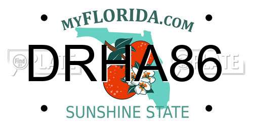 DRHA86 Florida License Plate