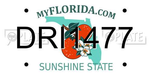 DRI1477 Florida License Plate
