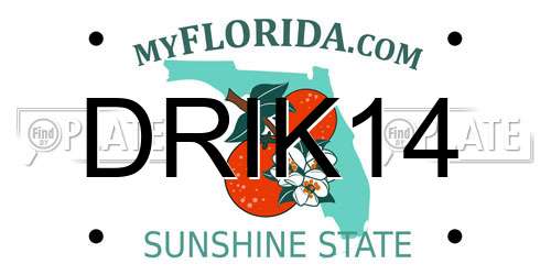 DRIK14 Florida License Plate