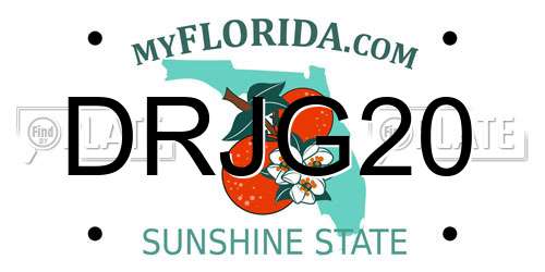 DRJG20 Florida License Plate