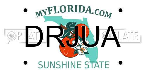 DRJUA Florida License Plate