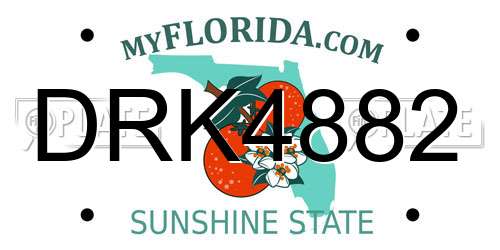 DRK4882 Florida License Plate