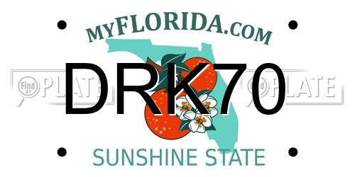 DRK70 Florida License Plate