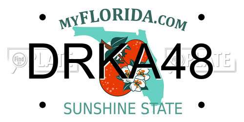 DRKA48 Florida License Plate