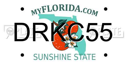 DRKC55 Florida License Plate