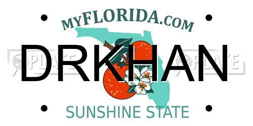 DRKHAN Florida License Plate