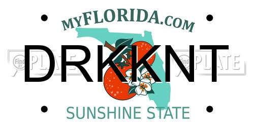 DRKKNT Florida License Plate