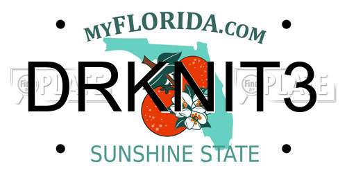 DRKNIT3 Florida License Plate