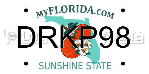 DRKP98 Florida License Plate
