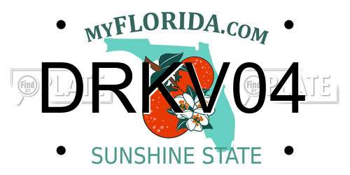 DRKV04 Florida License Plate