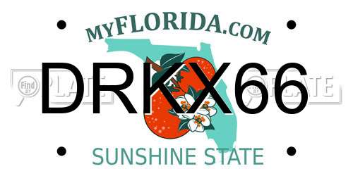DRKX66 Florida License Plate
