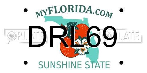 DRL69 Florida License Plate