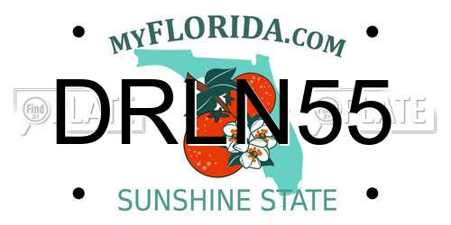 DRLN55 Florida License Plate