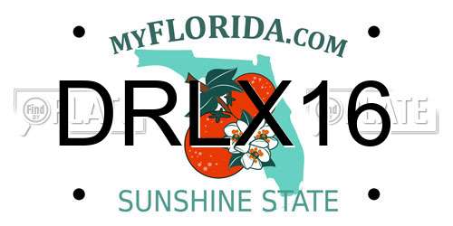 DRLX16 Florida License Plate