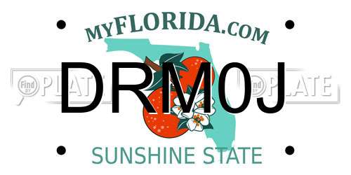 DRM0J Florida License Plate
