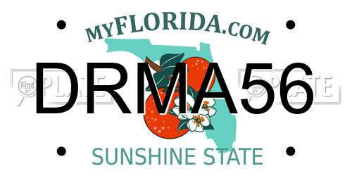 DRMA56 Florida License Plate