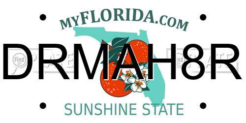 DRMAH8R Florida License Plate