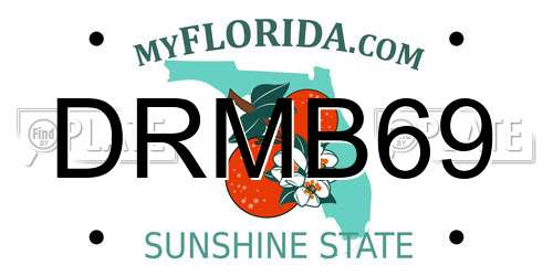 DRMB69 Florida License Plate