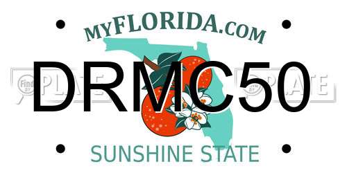DRMC50 Florida License Plate