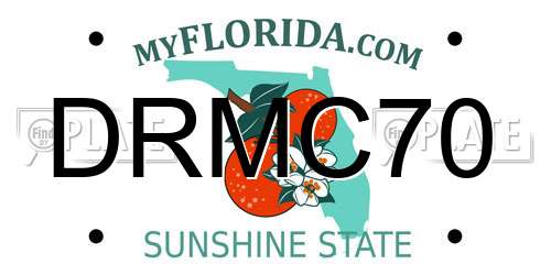DRMC70 Florida License Plate