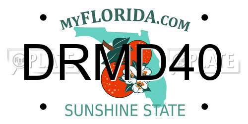 DRMD40 Florida License Plate