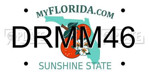 DRMM46 Florida License Plate