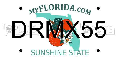 DRMX55 Florida License Plate