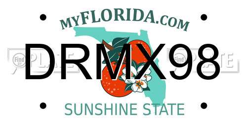 DRMX98 Florida License Plate