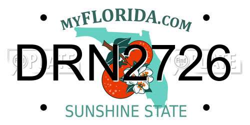 DRN2726 Florida License Plate